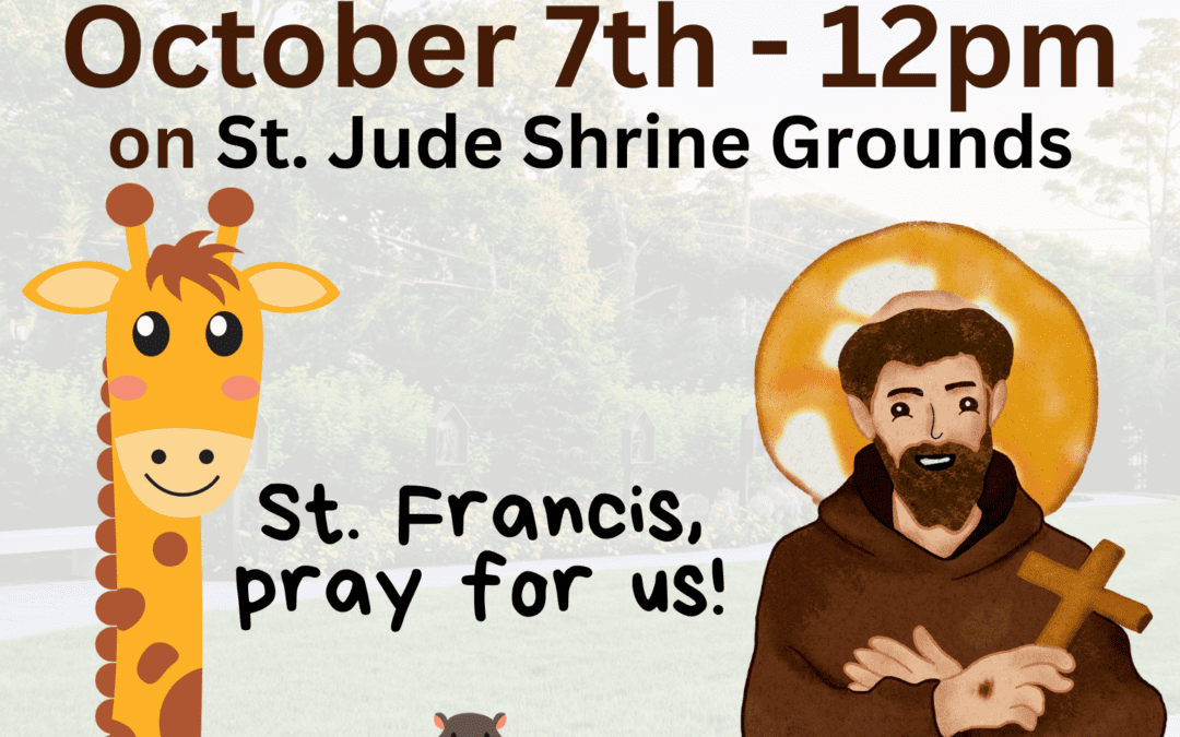 Blessing of the Animals – Saturday, Oct. 7 – 12pm